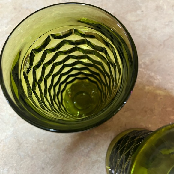 Green Textured Goblets - Picture 4 of 5